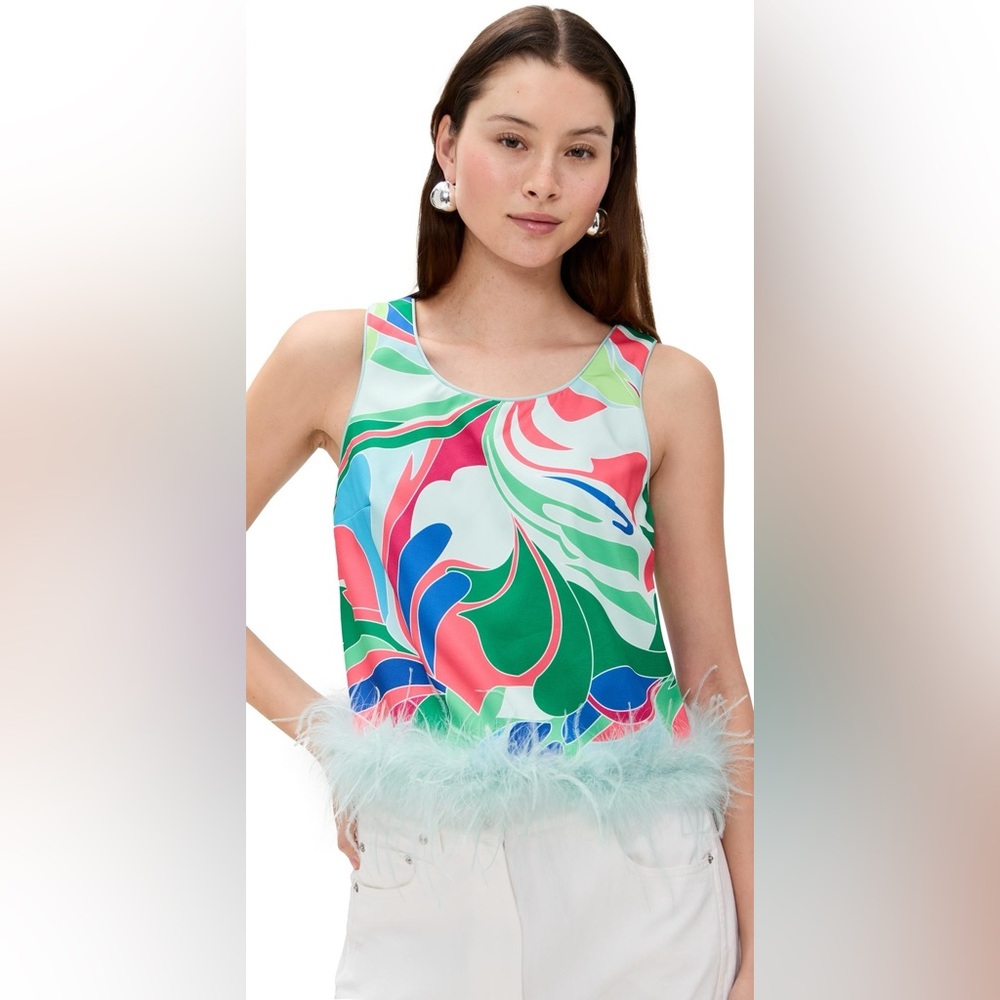 NWT English Factory Multi Color Feather Tank size Small